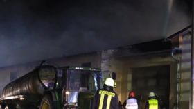 Feuer In Gleistal Agrar In Golmsdorf Bei Jena 00018